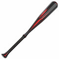 Bate de Béisbol Negro y Rojo para Adultos con Mango Ergonómico