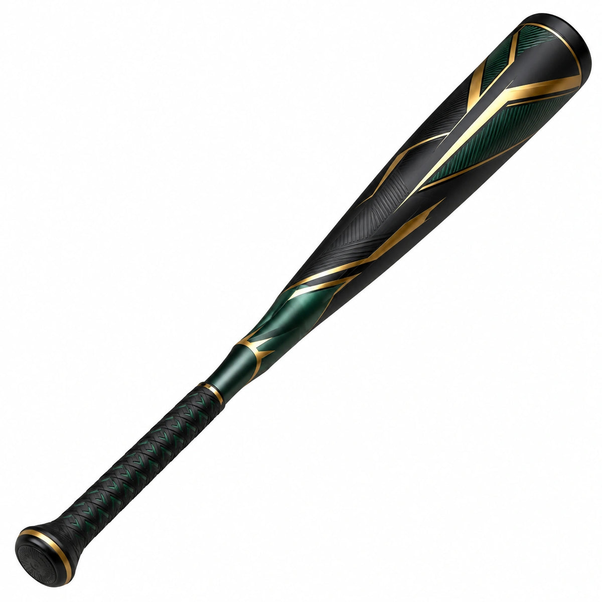Bate de béisbol profesional negro y dorado