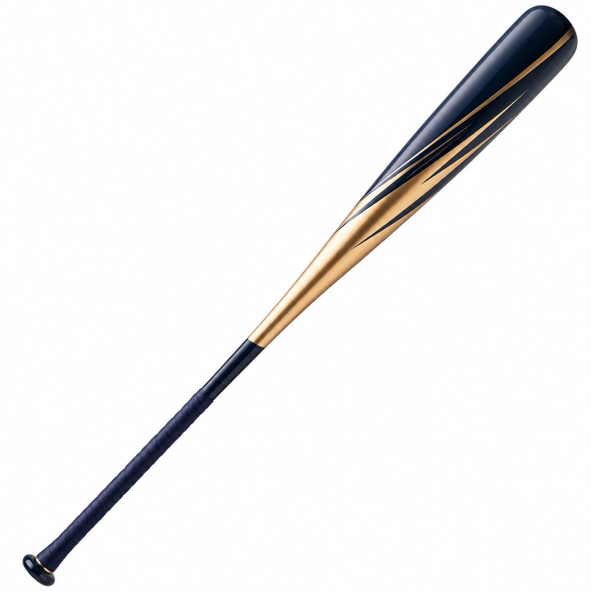 Bate de béisbol de aluminio negro y dorado