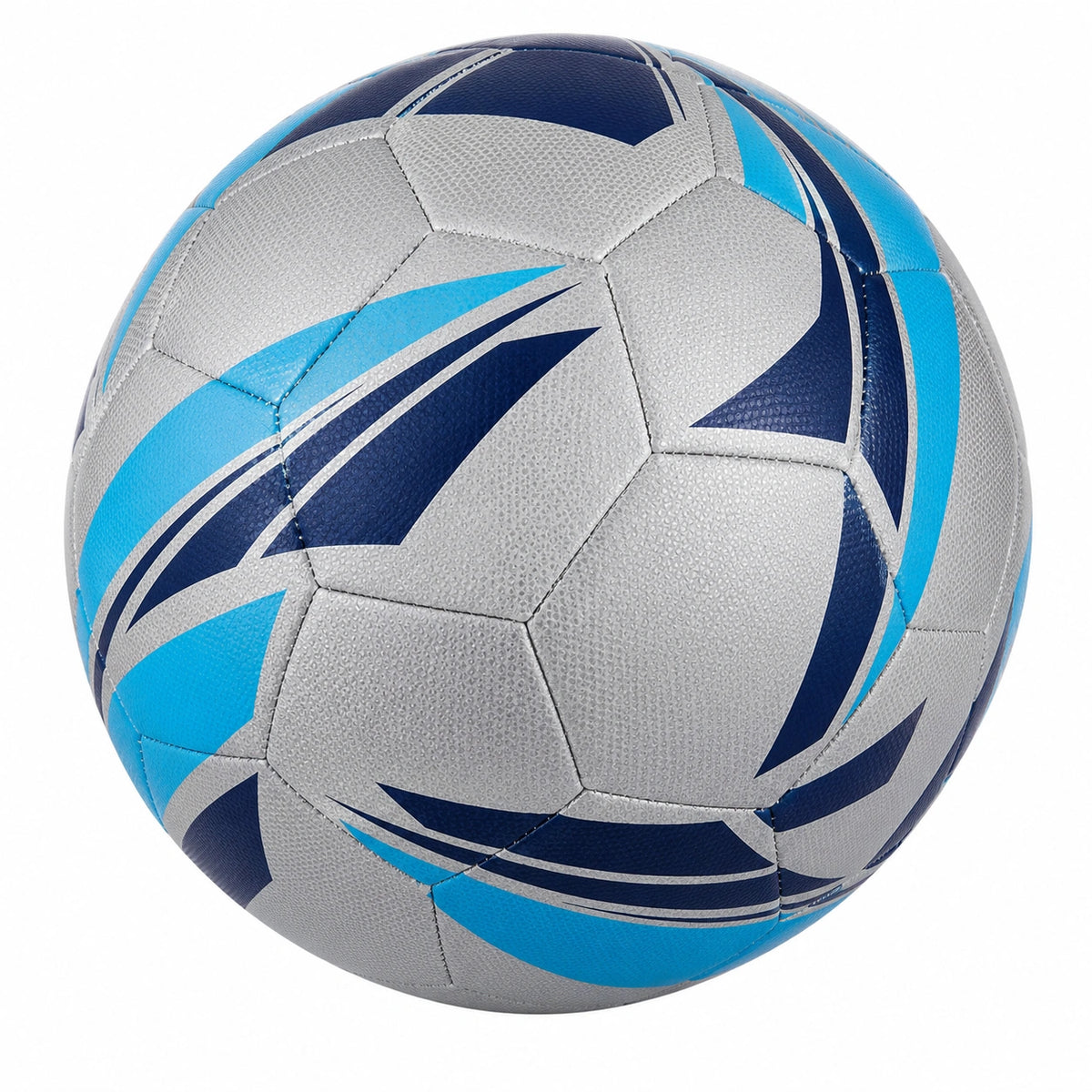 Balón de Fútbol Talla 5 Plateado/Azul para Entrenamiento