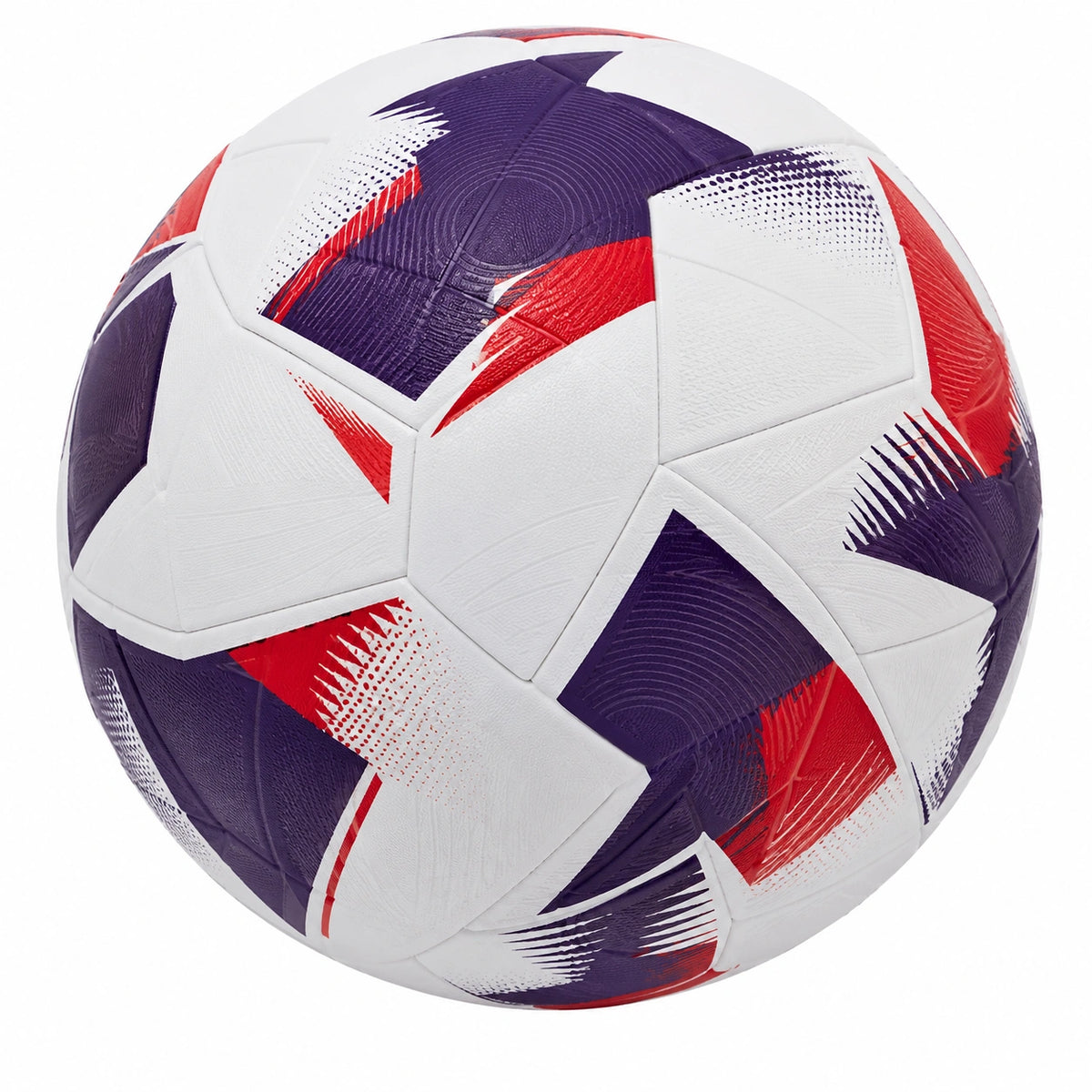 Balón de fútbol blanco/rojo/morado para entrenamientos y juegos recreativos
