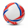 Balón de fútbol tamaño 5 blanco, rojo y azul