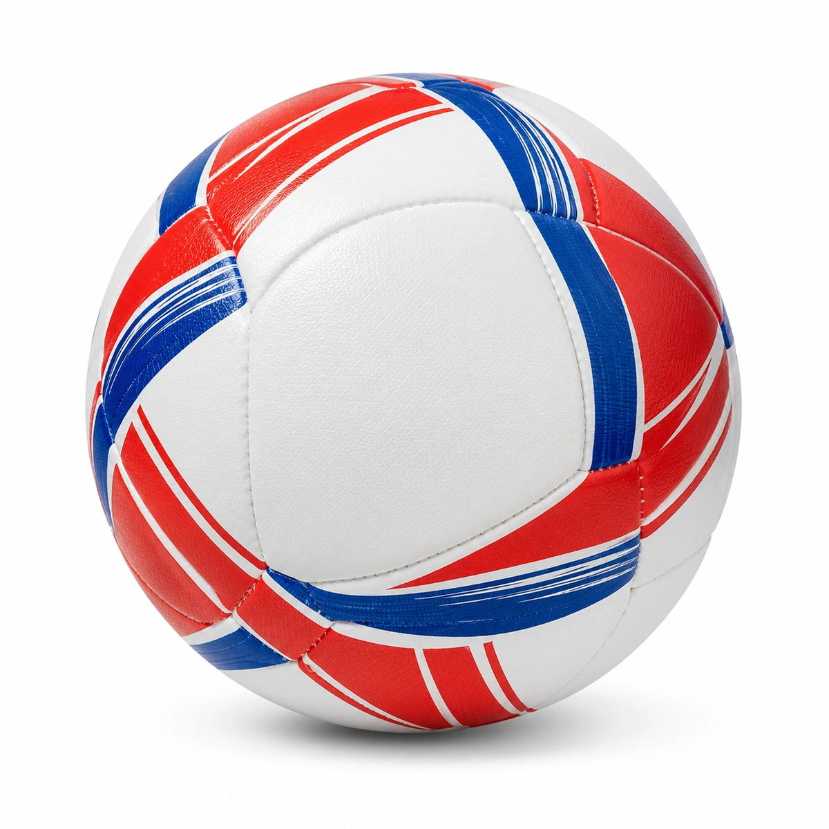 Balón de fútbol tamaño 5 blanco, rojo y azul