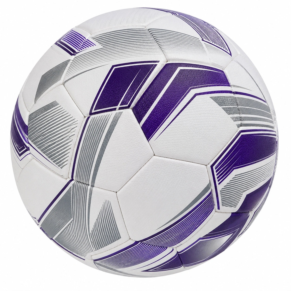 Balón de Fútbol Tamaño 5 Blanco y Morado