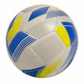 Balón de fútbol azul, amarillo y blanco para interiores y exteriores