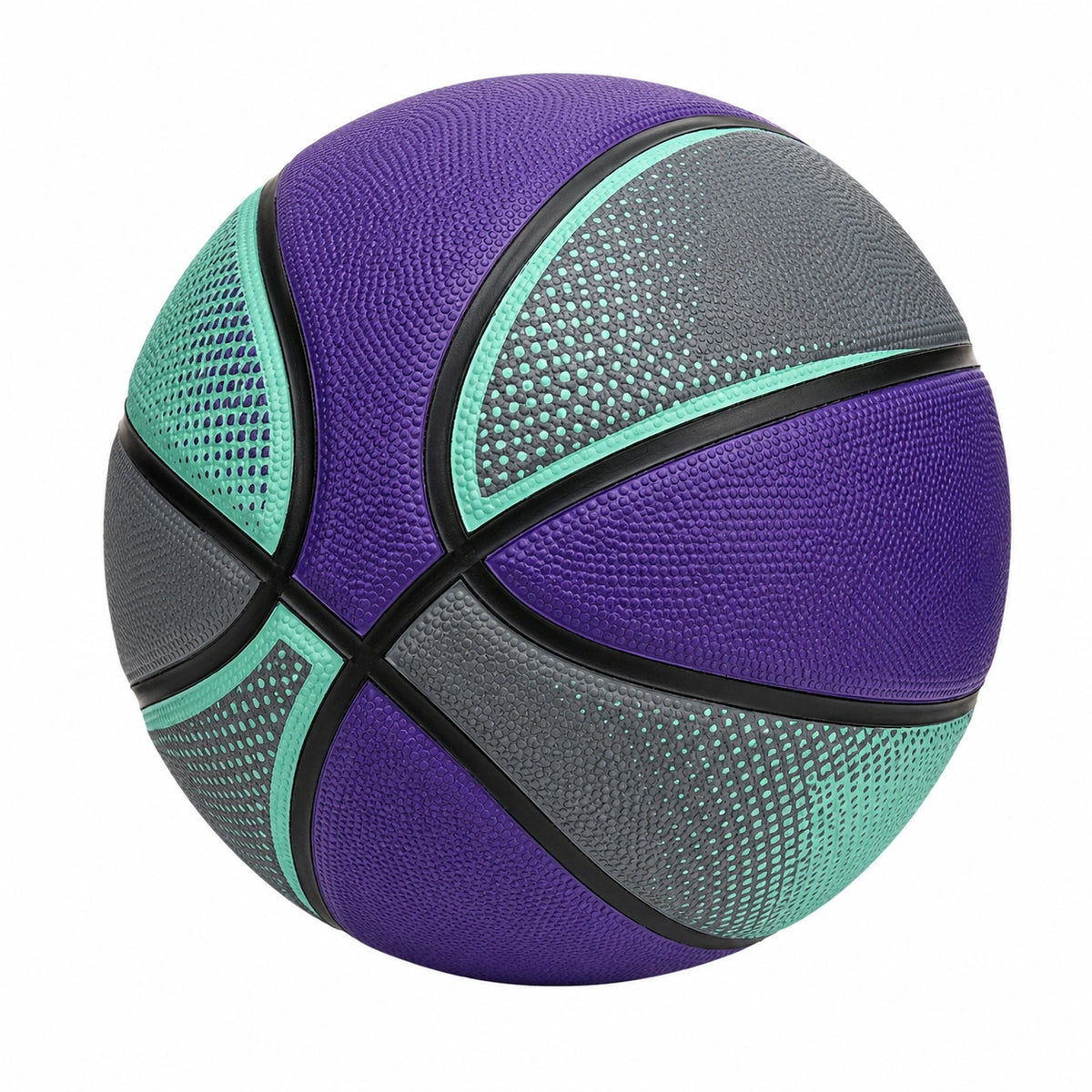 Balón de Baloncesto Texturizado Púrpura/Gris/Verde