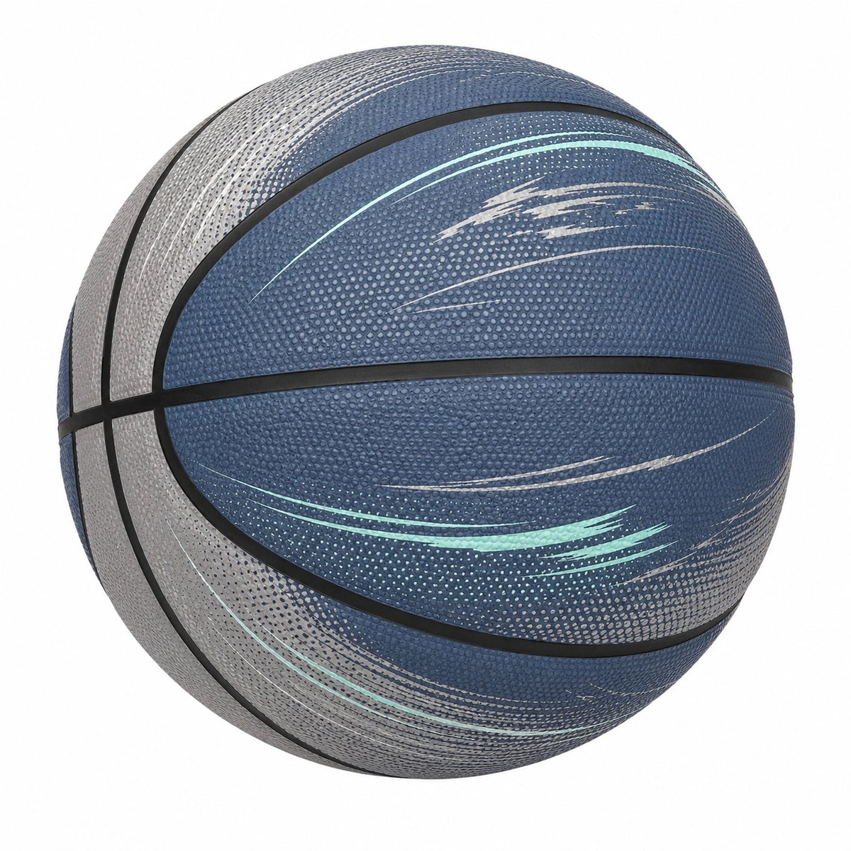 Balón de baloncesto tamaño 7 azul y gris para exteriores