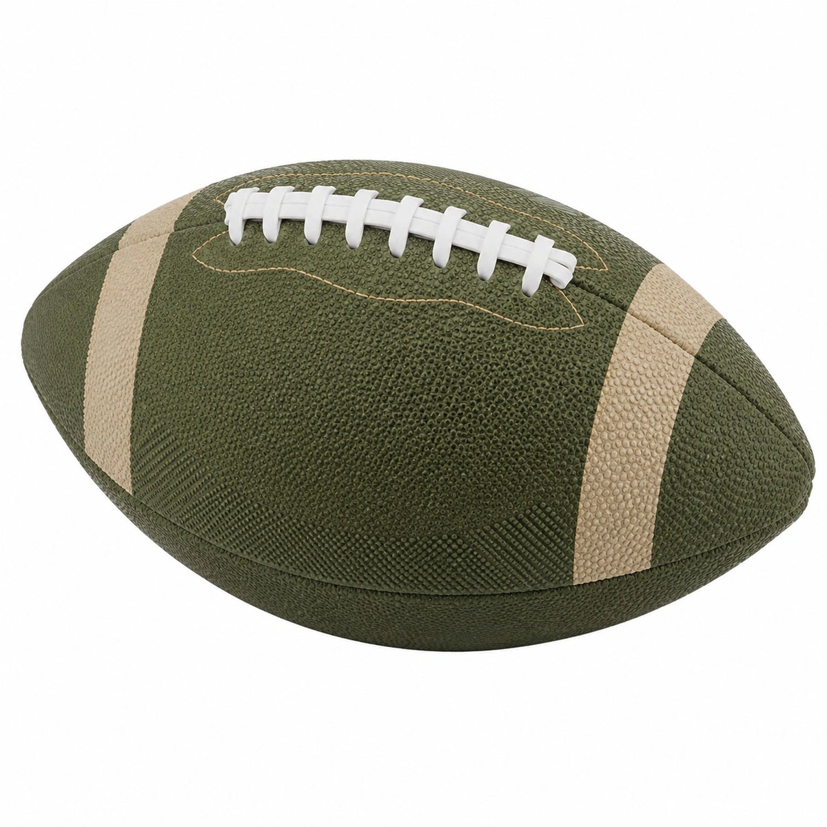 Balón de fútbol americano verde y beige
