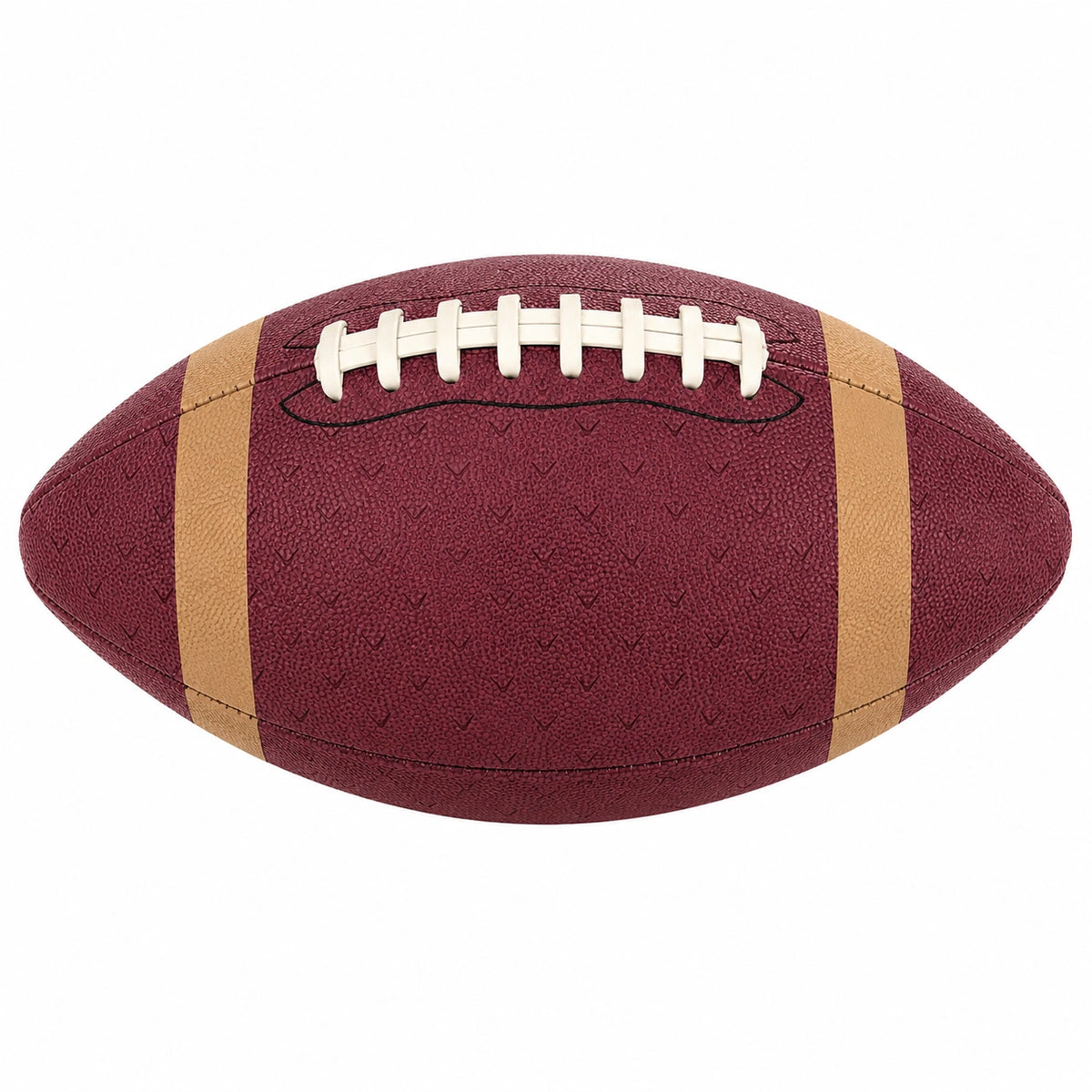 Balón de fútbol americano marrón con textura antideslizante y costuras reforzadas