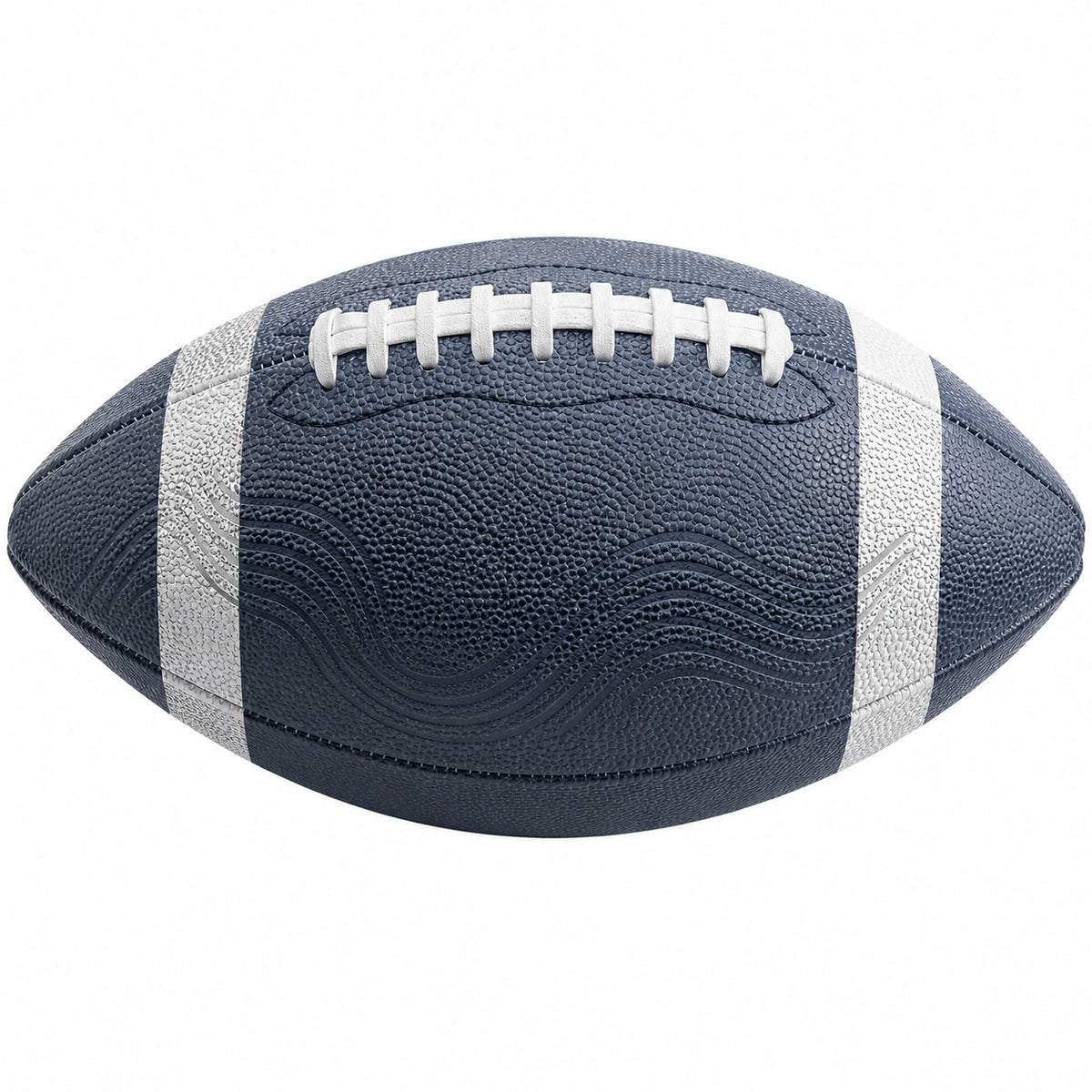 Balón de Fútbol Americano Talla Grande Azul Marino con Rayas Blancas