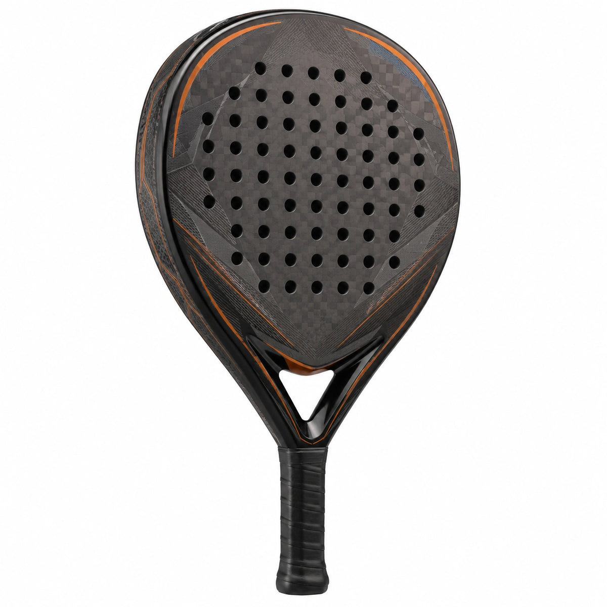 Pala de Pádel Negra y Naranja con Perforaciones