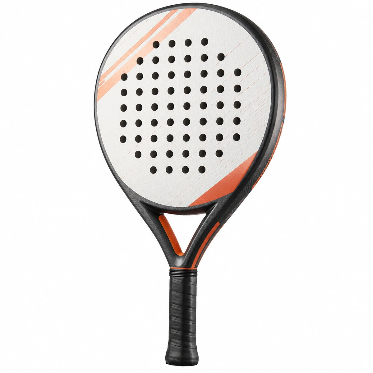 Pala de Pádel Redonda Perforada Naranja para Jugadores Intermedios
