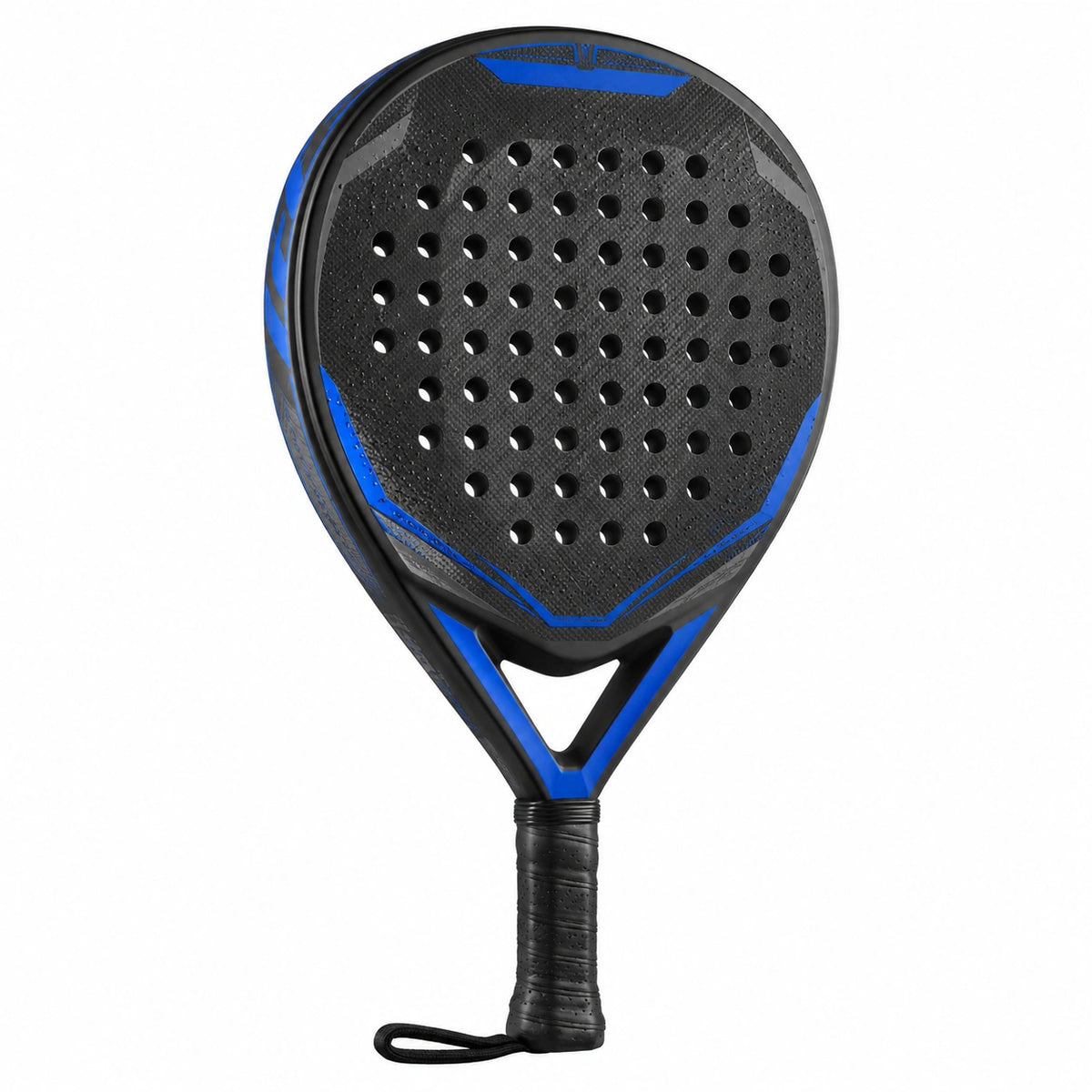 Pala de Pádel Profesional Negro y Azul con Equilibrio Perfecto