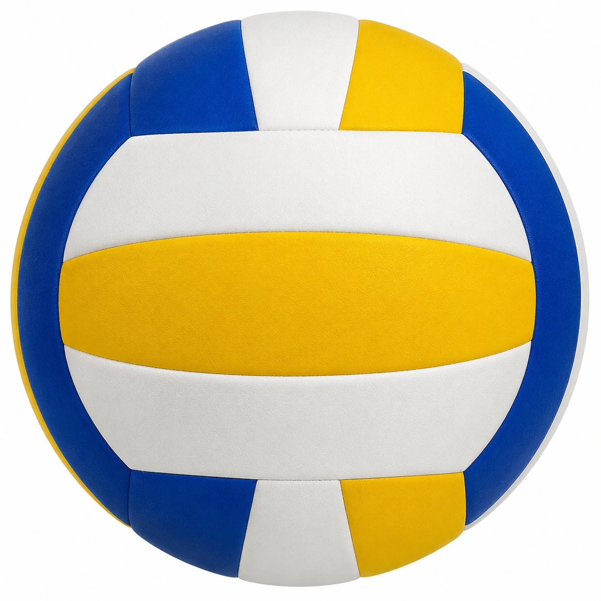 Balón de voleibol multicolor amarillo, azul y blanco
