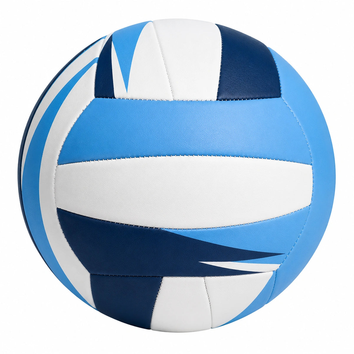 Balón de Voleibol Azul Claro y Blanco con Paneles Cosidos