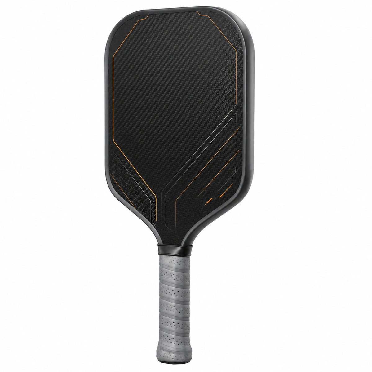 Pala de Pickleball de Fibra de Carbono Negra con Mango Ergonómico