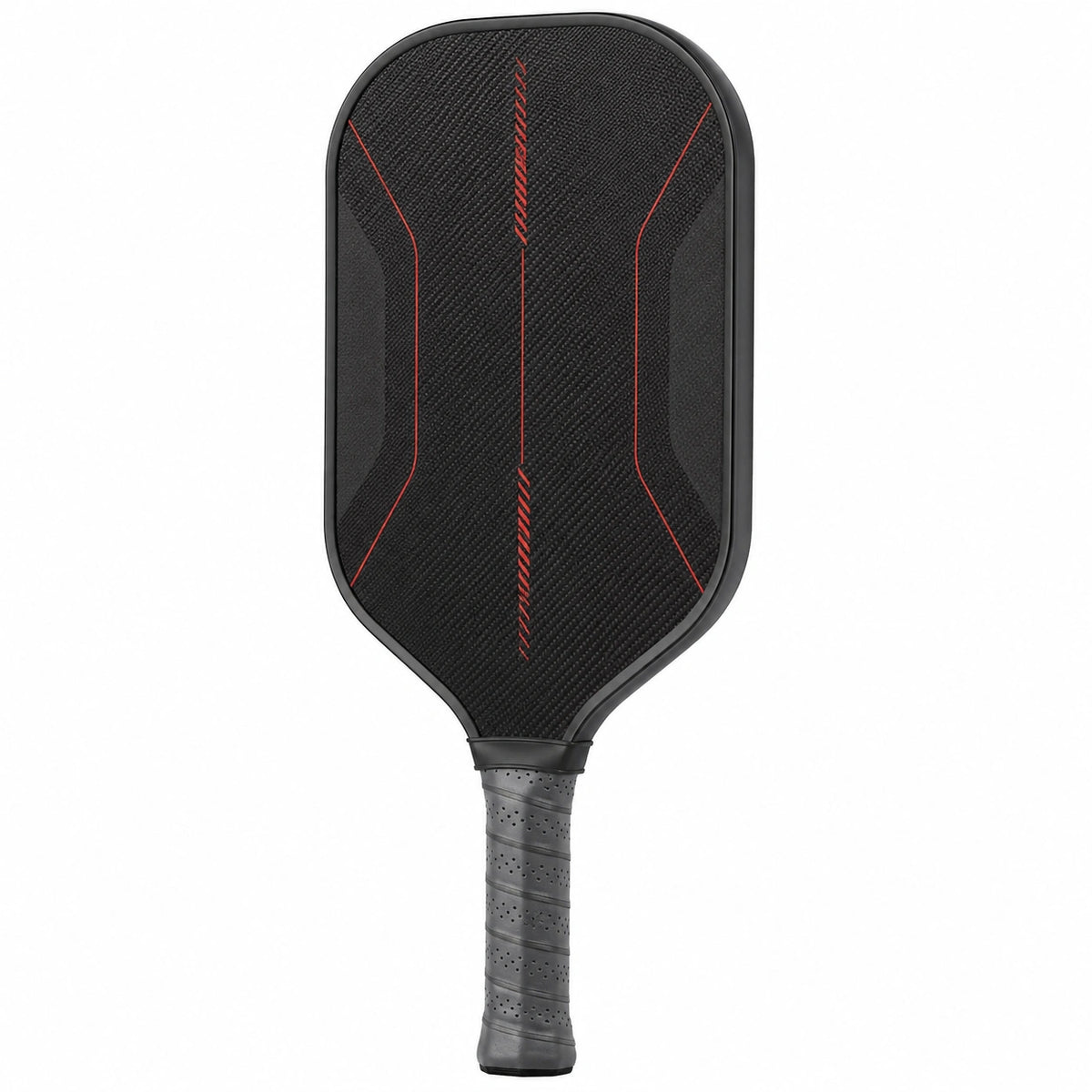 Pala de Pickleball Negra con Detalles Rojos, 40 cm