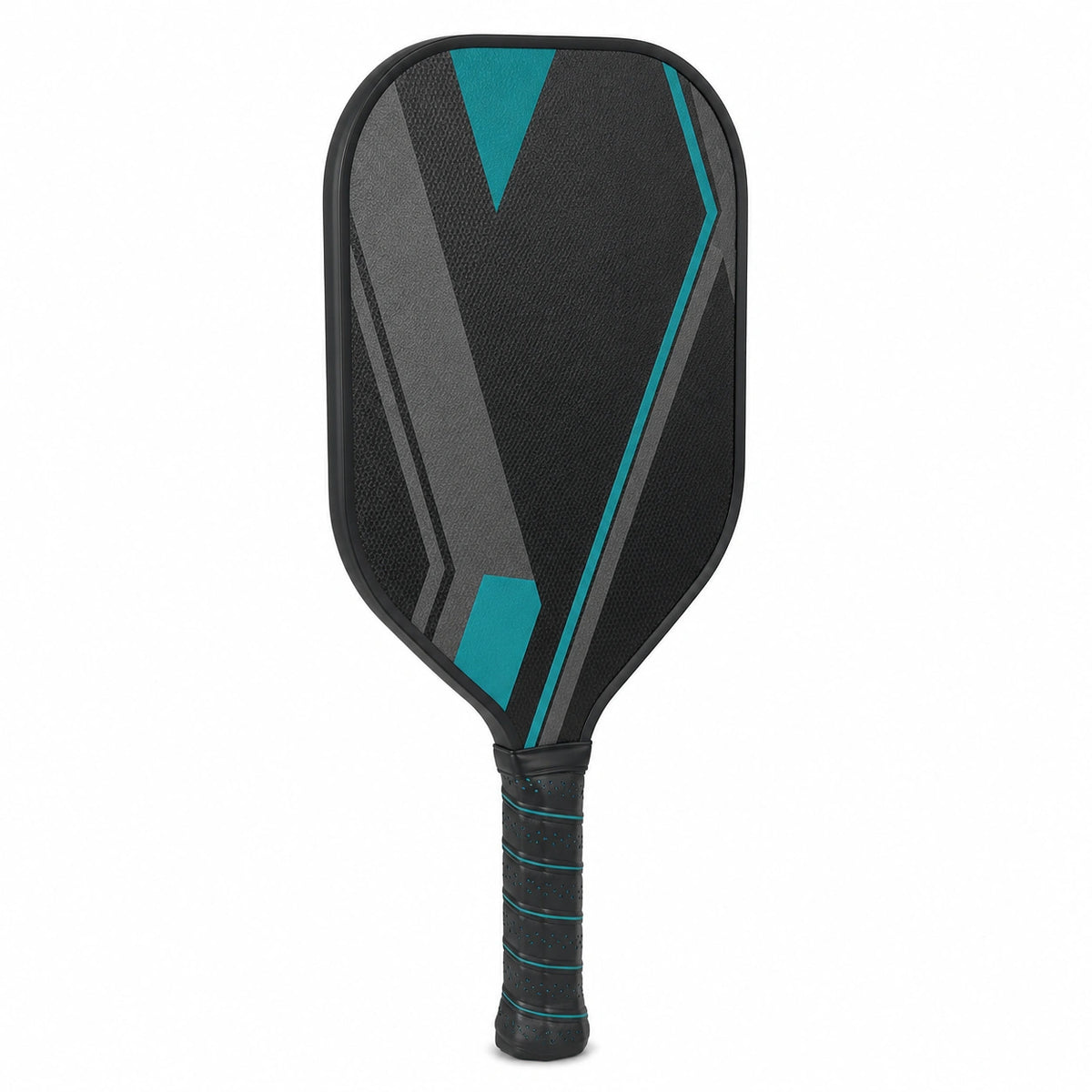 Pala de Pickleball Negra con Detalles en Azul y Núcleo de Polímero