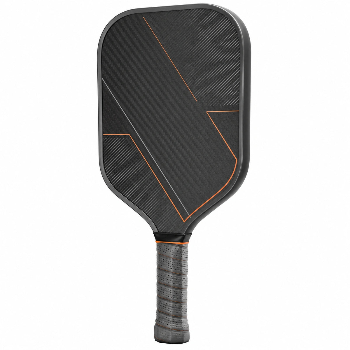 Pala de Pickleball de Fibra de Carbono Negro y Naranja