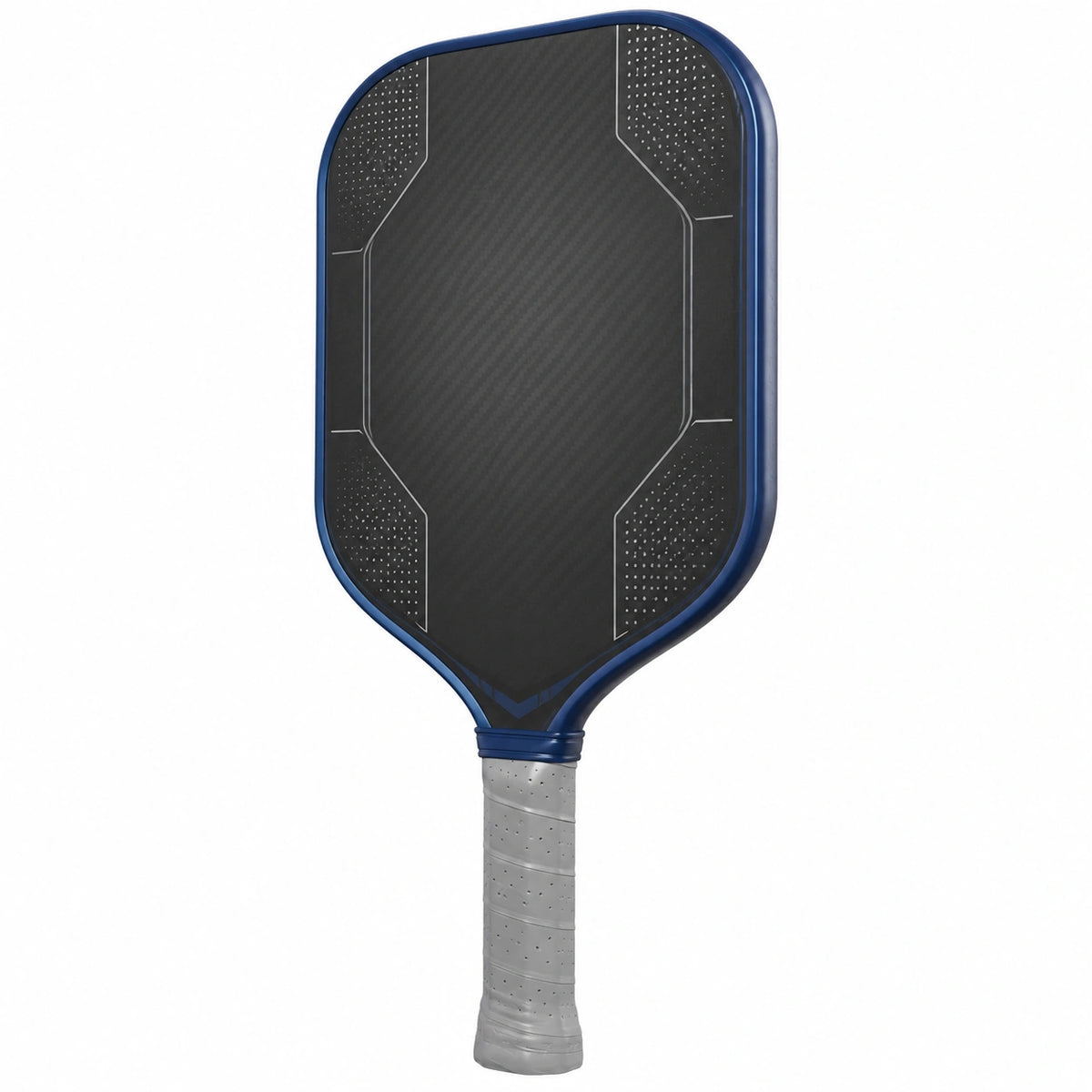 Pala de Pickleball Negra y Azul con Núcleo de Carbono