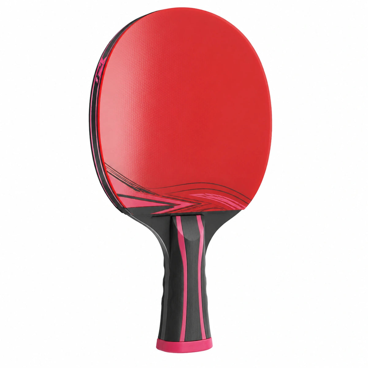 Raqueta de Tenis de Mesa Roja y Negra para Competición