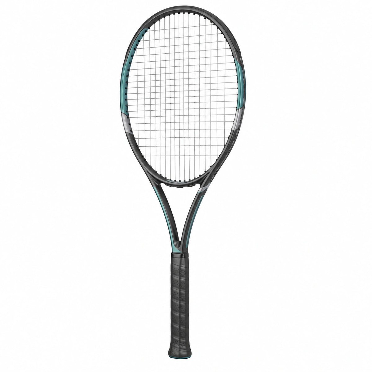 Raqueta de Tenis Profesional Negra con Detalles Azules