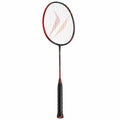 Raqueta de bádminton ligera negra y roja para adultos