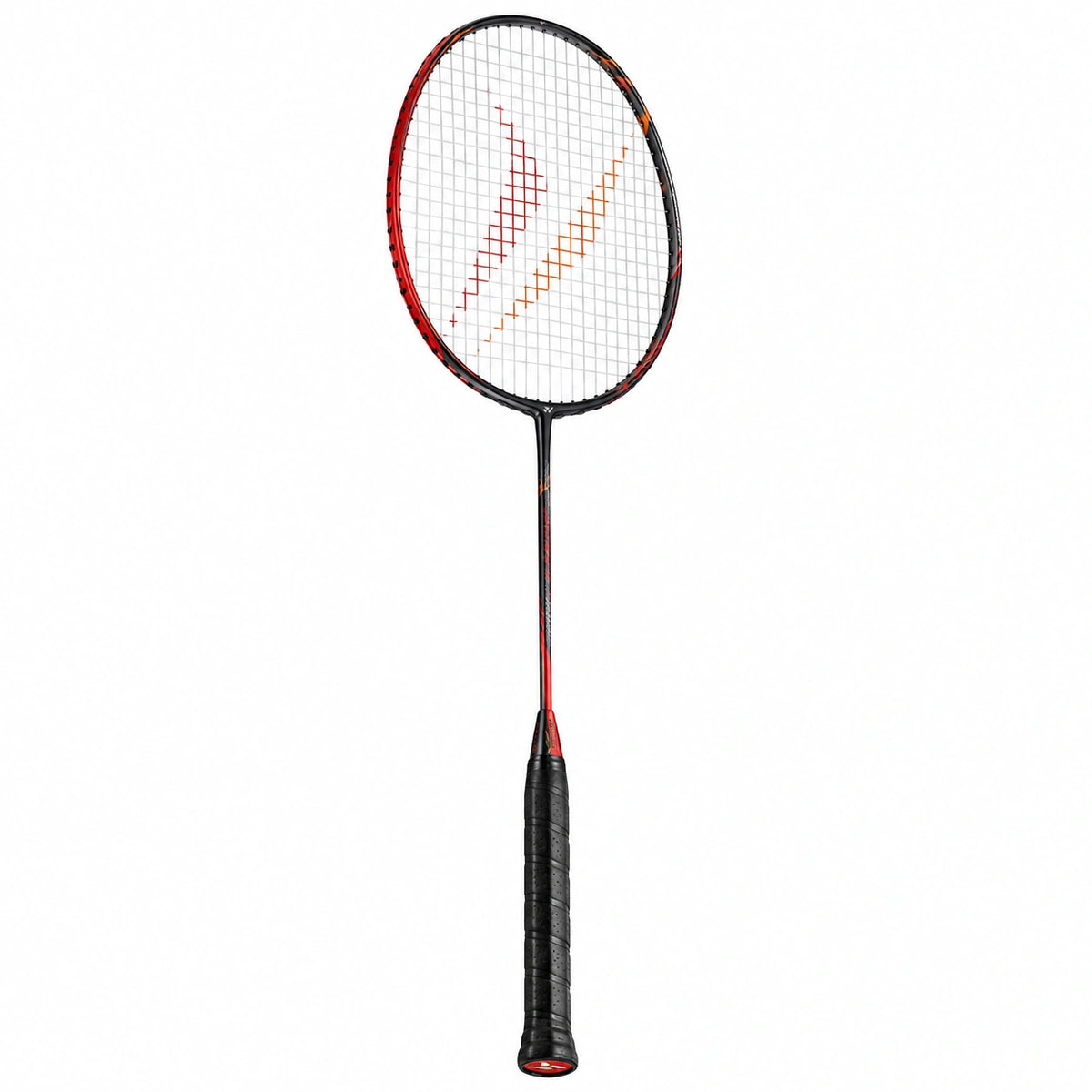 Raqueta de bádminton ligera negra y roja para adultos