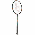 Raqueta de bádminton ligera cabeza aerodinámica negro/naranja 67.5cm