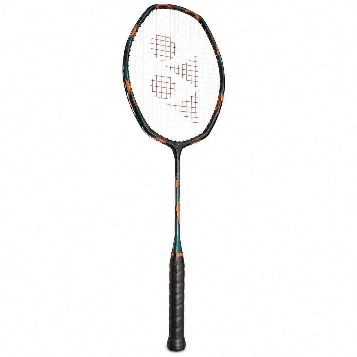 Raqueta de bádminton ligera cabeza aerodinámica negro/naranja 67.5cm
