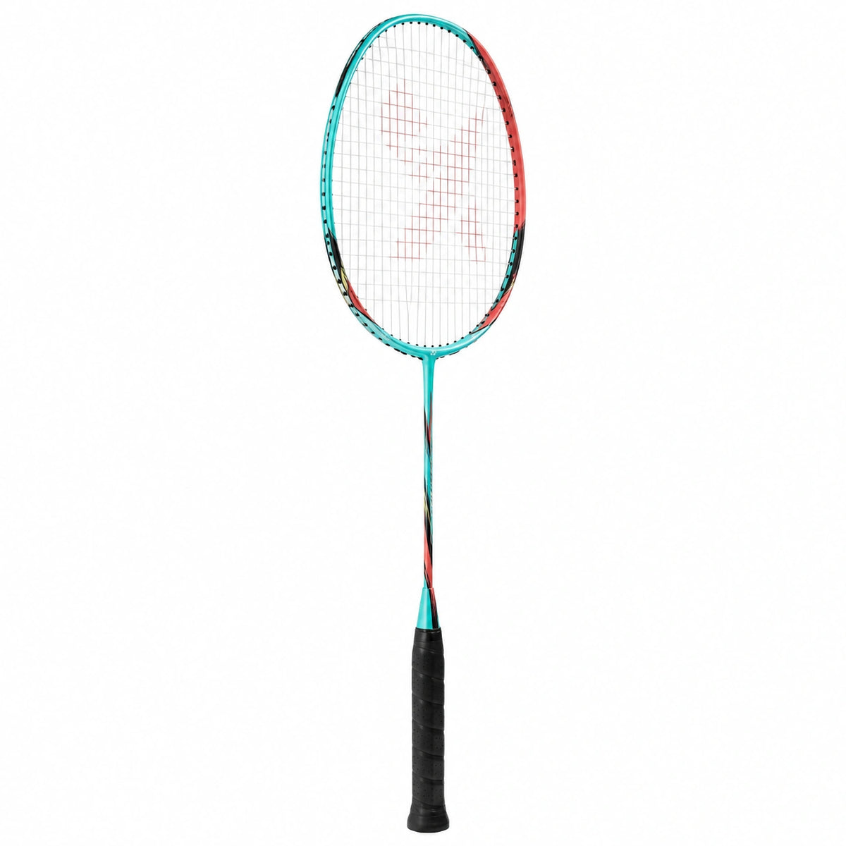 Raqueta de bádminton ligera verde y roja para principiantes